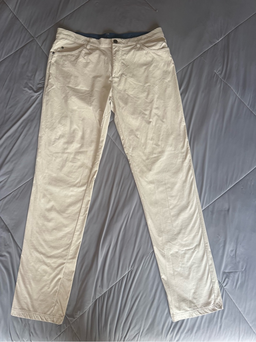 Adidas Golf Go-To 5 Pocket Pant Cream Tan Khaki Chino Tapered Fit